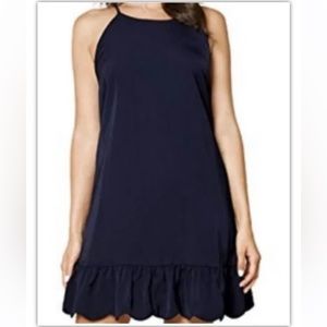 NWT Sugarlips Sleeveless Knee Length Navy Dress with Ruffle Hem Size M